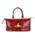 East West Croc Effect Shoulder Bag, &pound;150, Handbags, Red, Leather, Front view